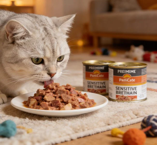 cat food for sensitive stomachs usage method diagram