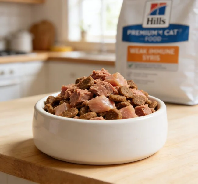 cat food for weak immune systems practical application scene