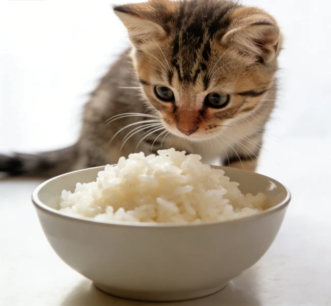 Can I give rice to my kitten? different angle display