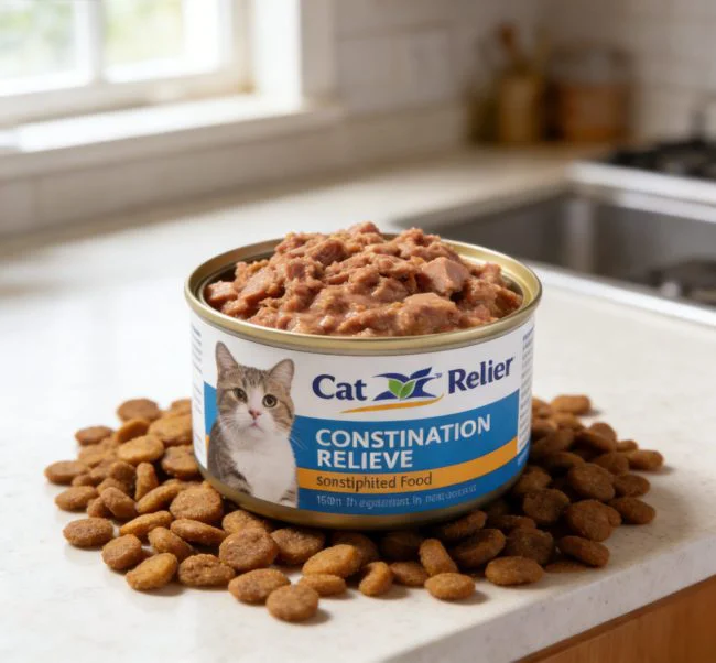 cat food for constipation relief usage method diagram
