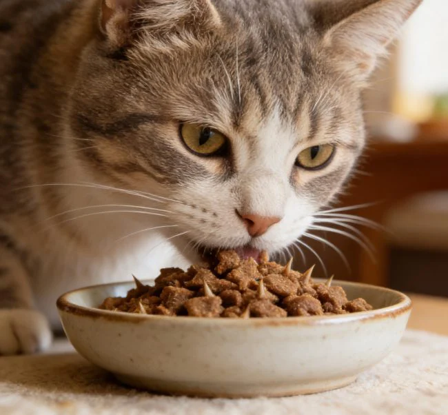 cat food for constipation usage method diagram