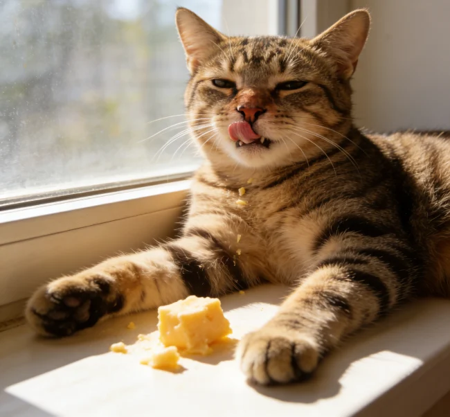 What happens if my cat licks cheese? practical tips image