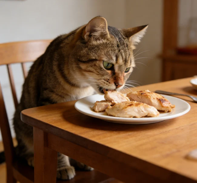 What human foods are safe for cats? usage method diagram