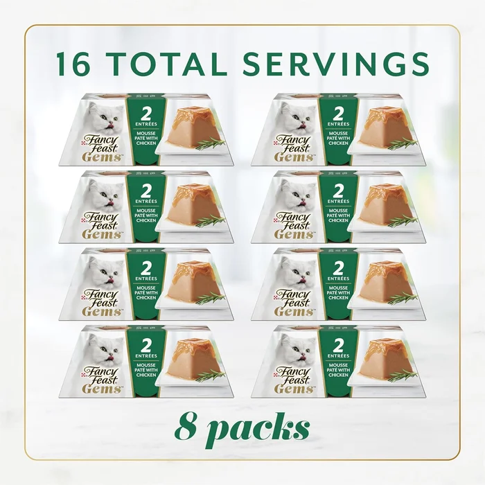 Fancy Feast Gems Chicken Pate Cat Food 8 Pack - Image 3