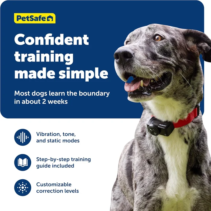 PetSafe ワイヤレスペット収容システム — 犬のためのオリジナルワイヤレス電気フェンス — ペット 8lb + のための 1 / 2 エーカーまでカバー