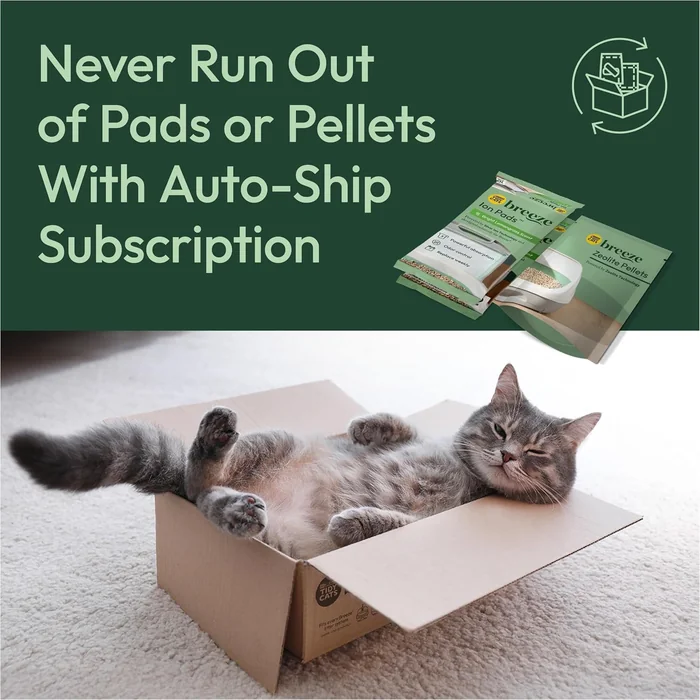 Purina Tidy Cats Litter Box System, BREEZE System Starter Kit Litter Box, Litter Pellets & Pads