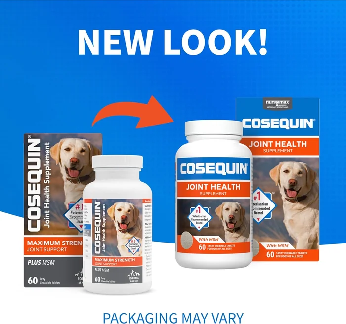 Nutramax Cosequin for Dogs Joint Health Supplement, Contains Glucosamine for Dogs, Plus Chondroitin and MSM, Supports Healthy Joints, Chewable Tablets, 60 Count