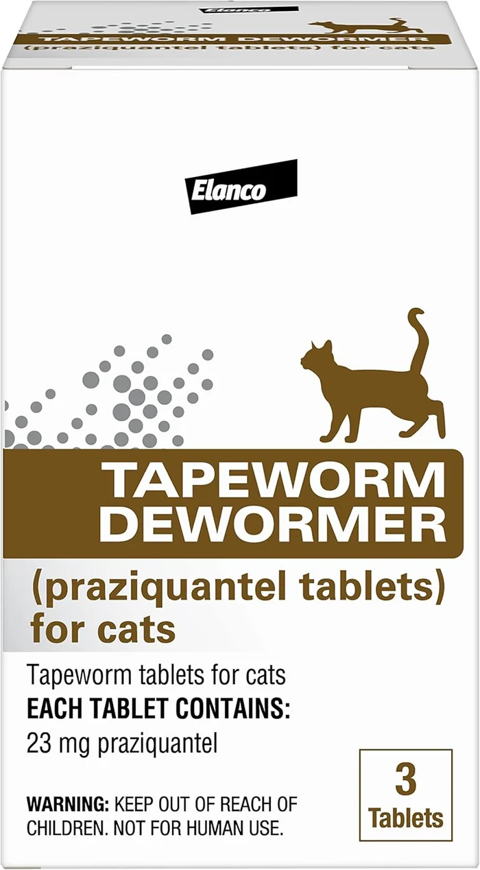 Elanco Tapeworm Dewormer (comprimés de praziquantel) pour les chats et les chatons 6 semaines et plus, 3 - compte