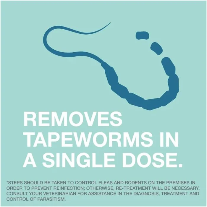 Elanco Tapeworm Dewormer (comprimés de praziquantel) pour les chats et les chatons 6 semaines et plus, 3 - compte