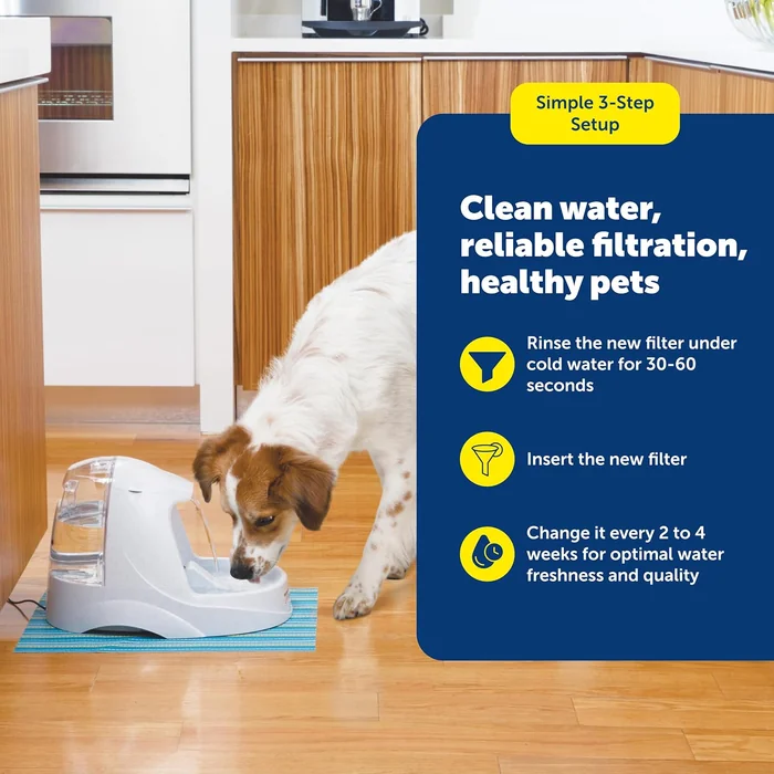 PetSafe Drinkwell Fountain Premium Activated Carbon Filters - Better Hydration Choice - Long-Lasting Purity - Odor-Free Drinking - Water Purification Filter - 12 Pack