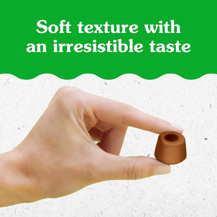 Poches de pilule feline Greenies pour les chats Traitures naturelles douces pour les chats, saveur de poulet, 3 oz. Poche (85 traits)