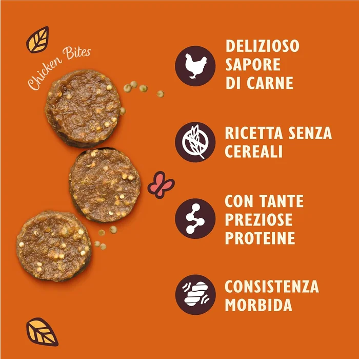 MIUSSAA Lily 's Kitchen Dog Treats Chomp—Away Chicken Bites （ 8 x 70 g ）