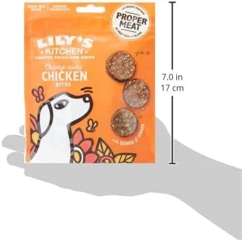 MIUSSAA Lily 's Kitchen Dog Treats Chomp—Away Chicken Bites （ 8 x 70 g ）