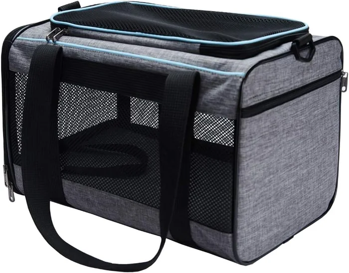 Vceoa 17.5x11x11 pouces Cat, porte-chien pour animaux de compagnie Jusqu'à 16 lbs, sac à chat souple Porteurs d'animaux de voyage Chiot transport comme jouet de tissu Pet Home