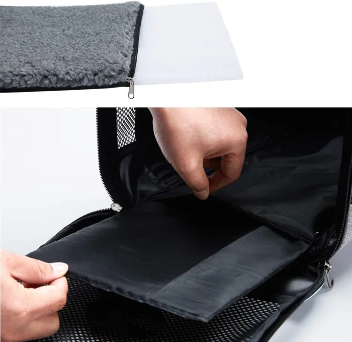 Vceoa 17.5x11x11 pouces Cat, porte-chien pour animaux de compagnie Jusqu'à 16 lbs, sac à chat souple Porteurs d'animaux de voyage Chiot transport comme jouet de tissu Pet Home