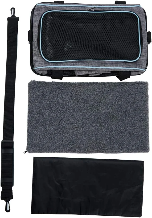 Vceoa 17.5x11x11 pouces Cat, porte-chien pour animaux de compagnie Jusqu'à 16 lbs, sac à chat souple Porteurs d'animaux de voyage Chiot transport comme jouet de tissu Pet Home