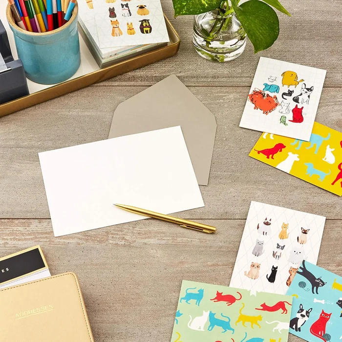 Hallmark Blank Cards Assortment, Dogs and Cats (36 Assorted Note Cards with Envelopes)