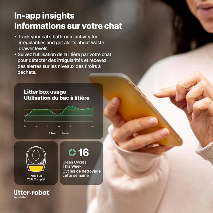 Litter-Robot 3 Connect by Whisker, Beige - Automatic, Self-Cleaning Cat Litter Box, Helps Reduce Litter Box Odors, Works with Almost Any Clumping Litter, WhiskerCare 1-Year Warranty