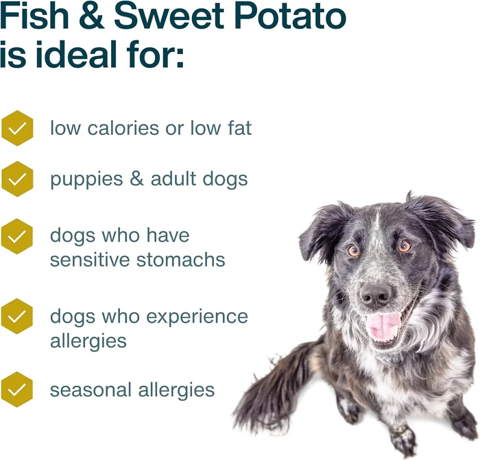 JustFoodForDogs Frozen Fresh Dog Food, Complete Meal or Topper, Fish & Sweet Potato Human Grade Recipe, 18 oz (Pack of 7)