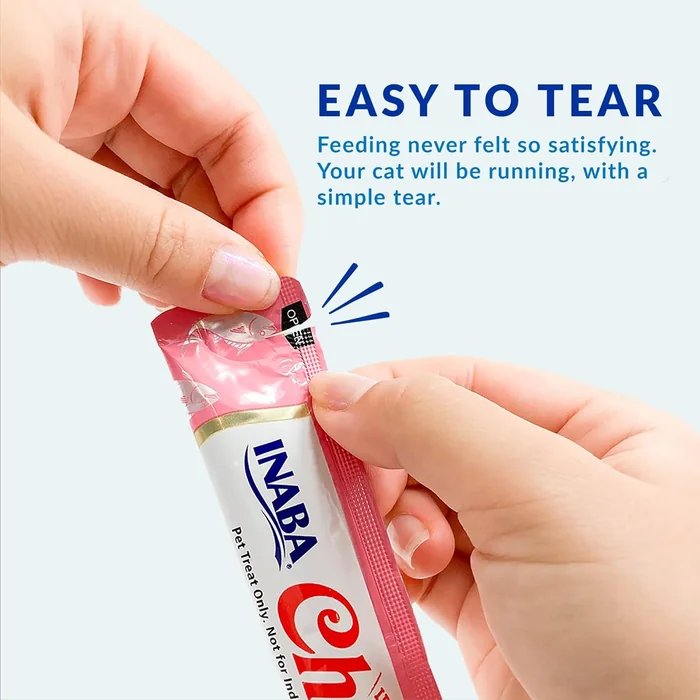 INABA Churu Cat Treats, sans grain, léchable, crèmeux purée pour chat / Topper avec vitamine E et taurine, 0,5 onces par tube, 40 tubes, Tuna Variety Box