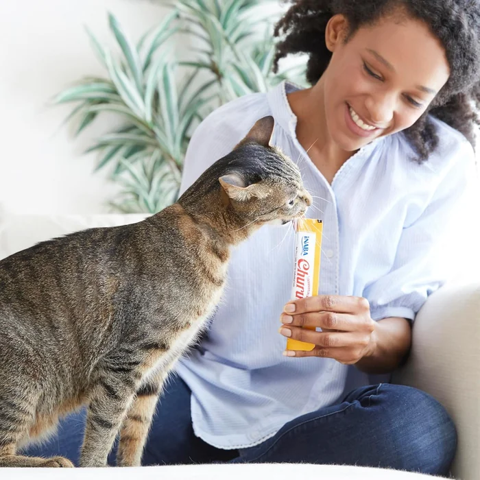INABA Churu Cat Treats, sans grain, léchable, crèmeux purée pour chat / Topper avec vitamine E et taurine, 0,5 onces par tube, 40 tubes, Tuna Variety Box