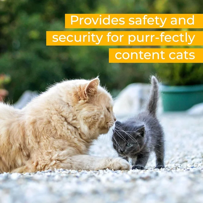 猫のための PURR...FECT フェンス変換システム — 既存の屋外フェンシングのための猫の証拠鋼製のトッパー、木材、チェーンリンク、金属、レンガ、およびビニルのフェンスのための封じ込め障壁、 5 '高さまたはより高い、 50 フィートキット