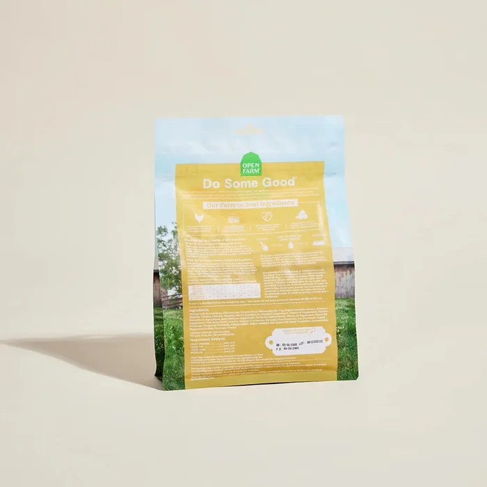 Open Farm, Freeze Dried Raw Cat Food, Complete Meal Morsels or Cat Treats with 92% Meat, Organs & Bone, Harvest Chicken Recipe, 9oz Bag