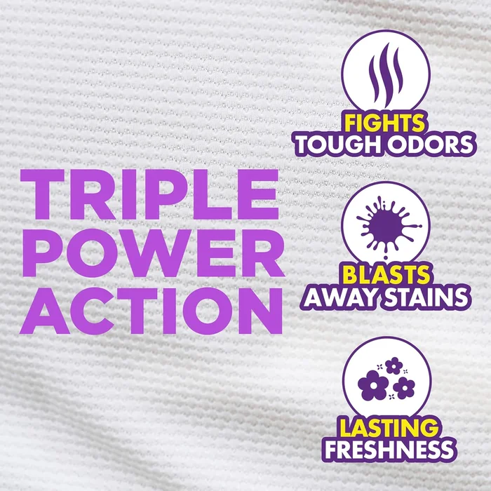 ARM & HAMMER Plus OxiClean Odor Blasters Fresh Burst, 128 Cargas Detergente líquido para lavandería, 166,5 Fl oz