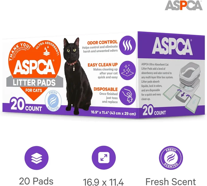 ASPCA Frisch Dufted Cat Pad Refills for Litter Box System Größe 16,9 x 11,4 Zoll - Packung von 20