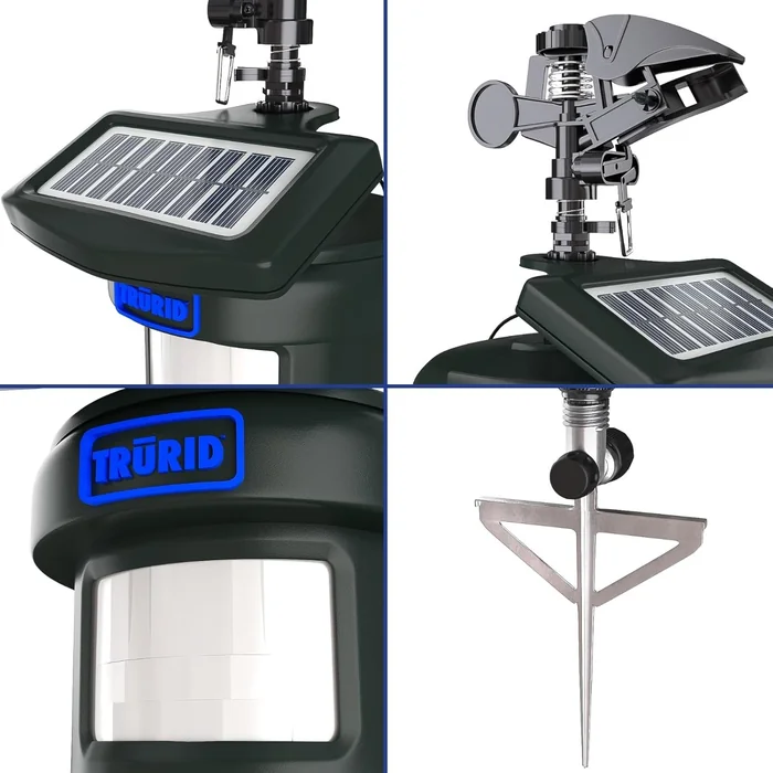 Bewegung aktivierte Sprinkler für den Hof - Wirksames Hirsche & Katzen Abwehrmittel, Skunk Deterrent, Raccoon & Hunde Abwehrmittel, Rasensprinkler-System, Wassersprinkler für Rasenschutz