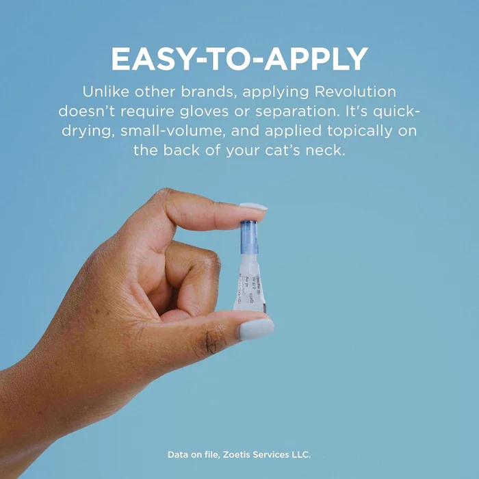 Revolution (selamectine) Solution topique pour les chats, 5,1 - 15 lbs (bleu), 1 tube