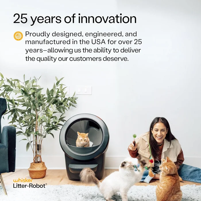 Litter-Robot 4 Supply Bundle by Whisker, Black - Automatic, Self-Cleaning Cat Litter Box, Includes Litter-Robot 4, 3 OdorTrap Refills, 10 Liners, 30 Cleaner Wipes, & 2 Carbon Filters