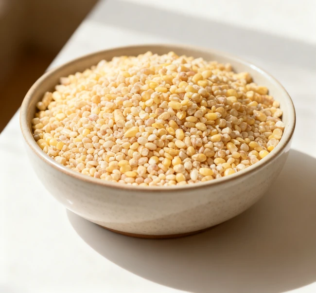 Close-up of World's Best Cat Litter showing its corn-based texture