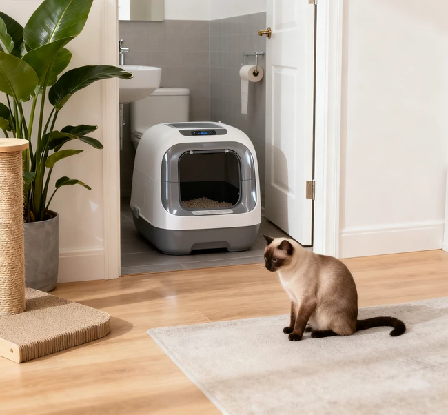 A comparison of different self-cleaning litter box designs