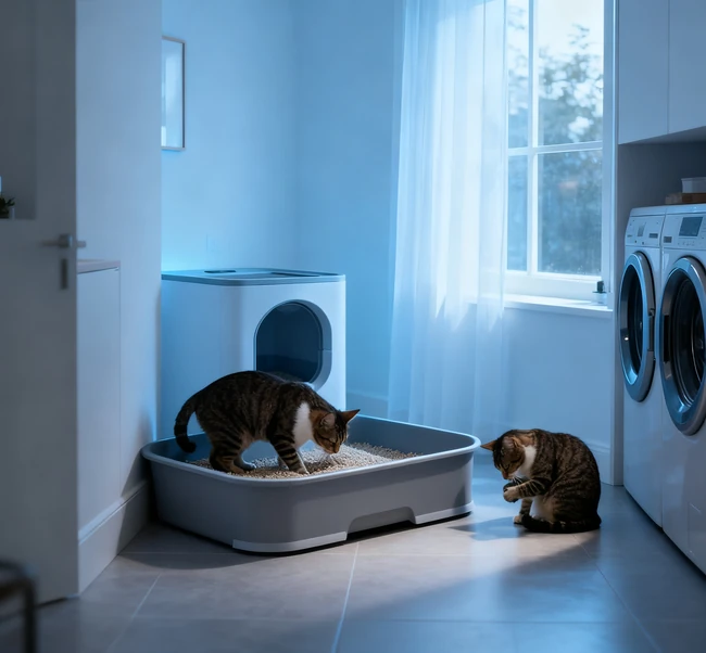 Manos recogida de la basura agrupada de una caja de basura limpia