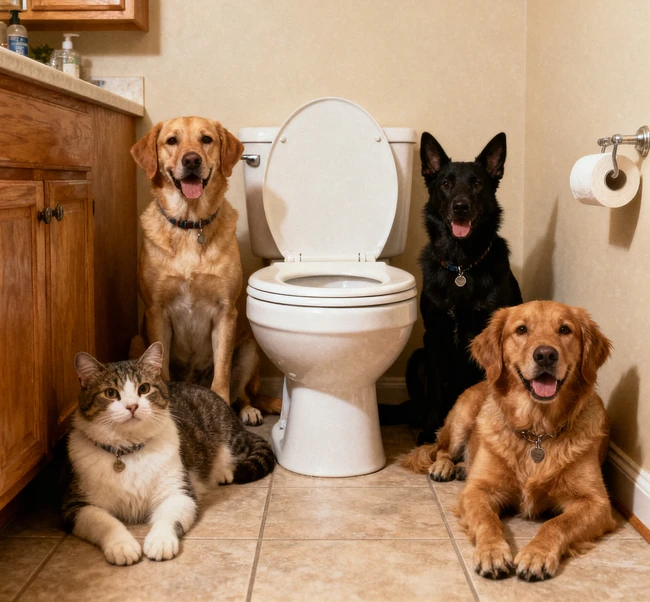 A happy family in a clean, well-maintained home