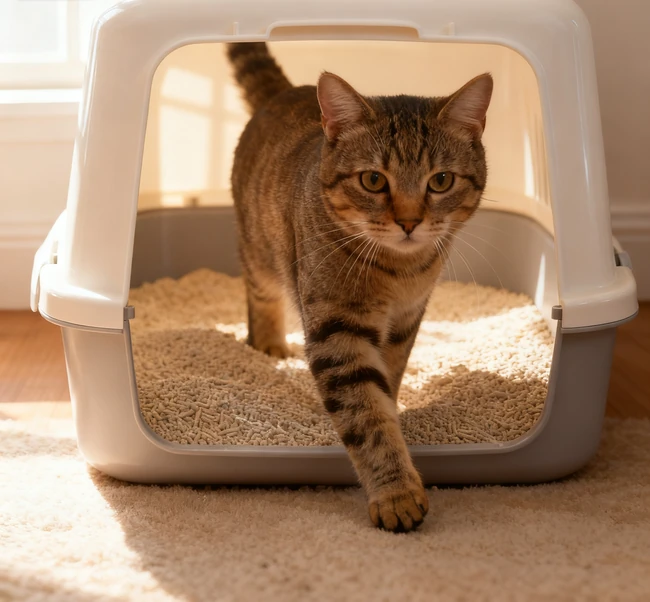 A person happily relaxing on a sofa with a cat in a fresh-smelling, clean living room